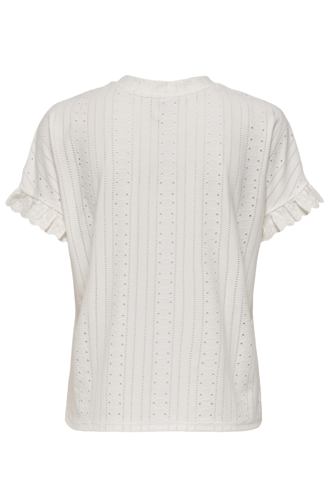 Only onlsmilla s/s frill mix top cs jrs